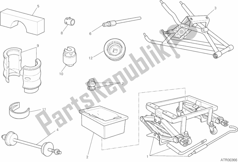 All parts for the 01c - Workshop Service Tools of the Ducati Superbike 959 Panigale ABS Thailand 2018